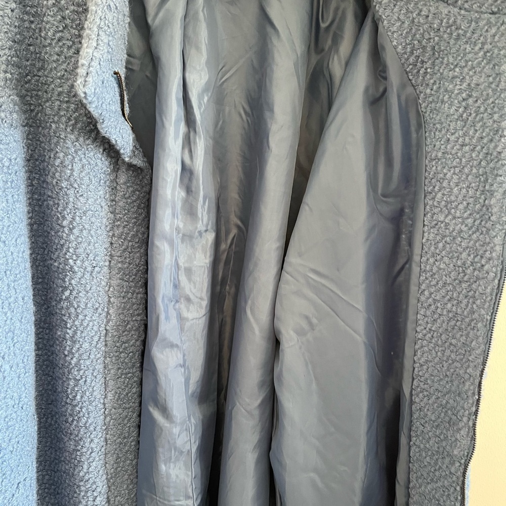 Jessica London Blue Wool Blend Winter Coat - Picture 5 of 9